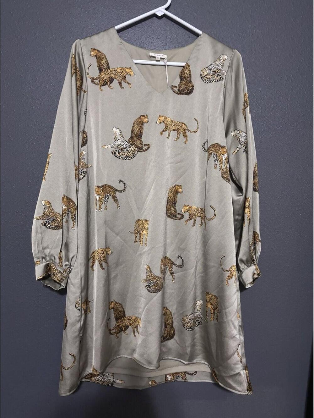 A Line Cheetah Print Dress Size Small Jodifl